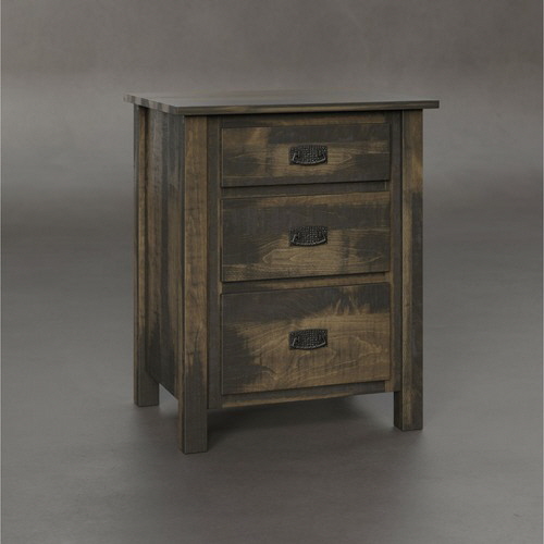 Glen Canyon-Nightstand-Rustic Brown Maple-Greystone Shaker-sqr